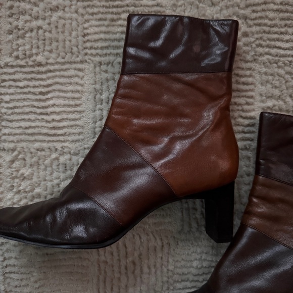 Vintage Liz flex by Liz Claiborne Genuine Leather Patchwork Boot Size 7.5 womens - Picture 4 of 6